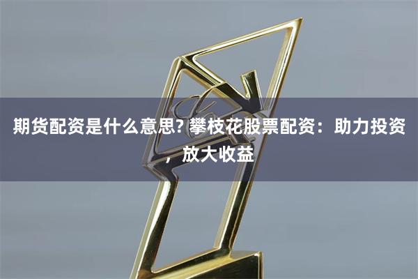 期货配资是什么意思? 攀枝花股票配资:助力投资,放大收益